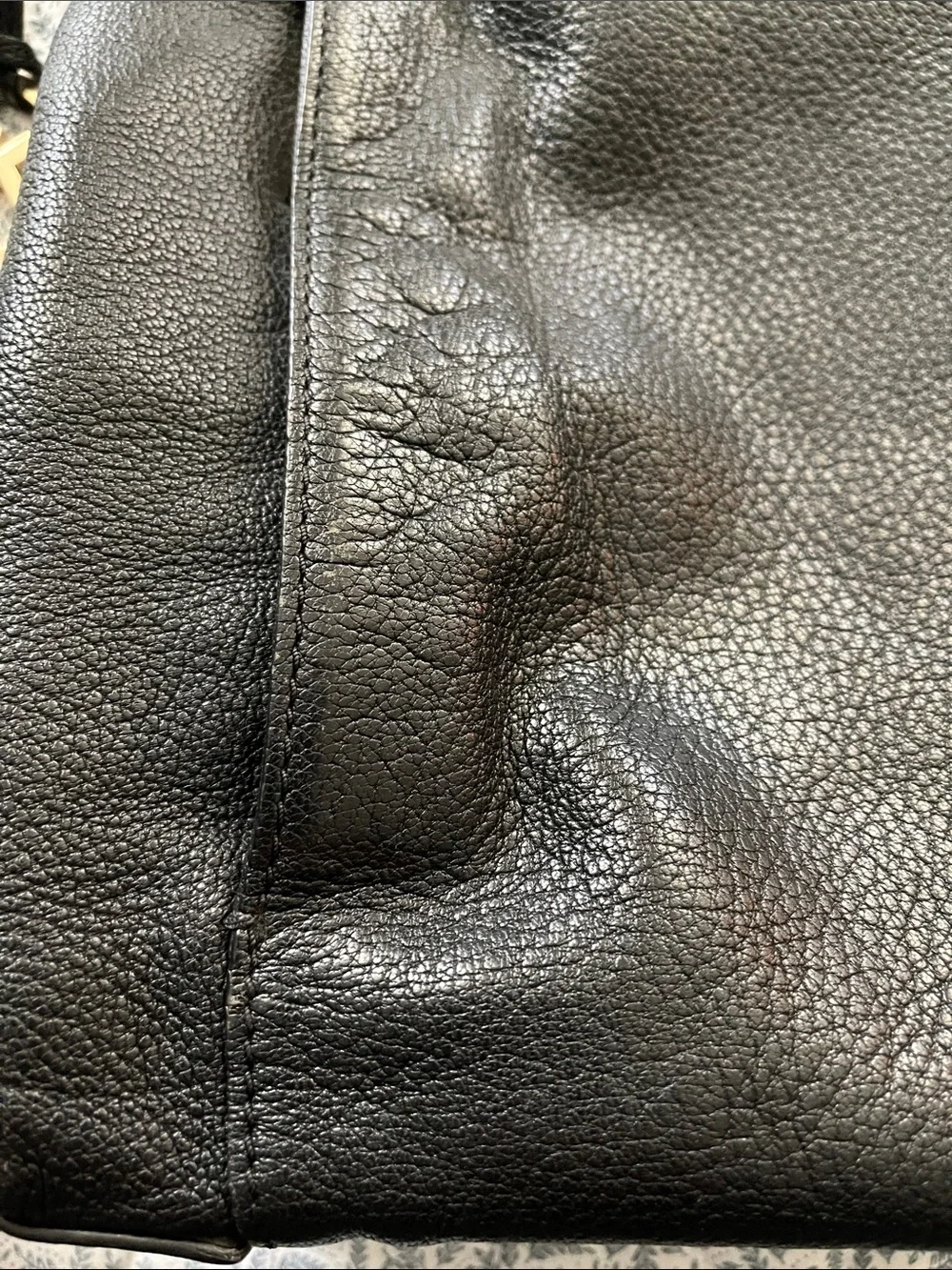 Michael Kors Naomi black pebbled leather tote bag with braided strap
